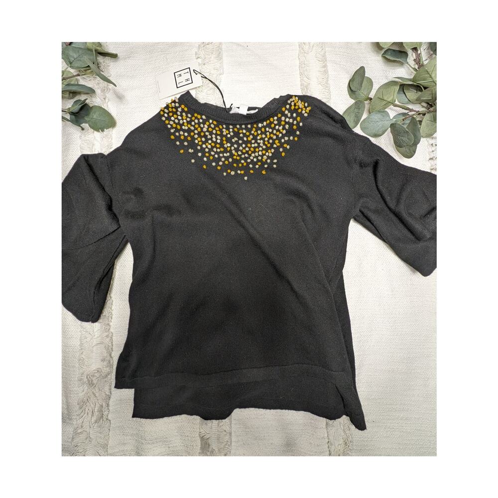 THML Flowy Dotted Sweater in Navy